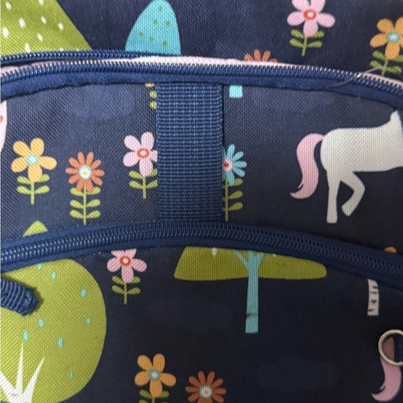 Unicorn Kids Backpack CROKT 16.5" Navy Background with Colorful UNICORN PATTERN - Picture 3 of 7
